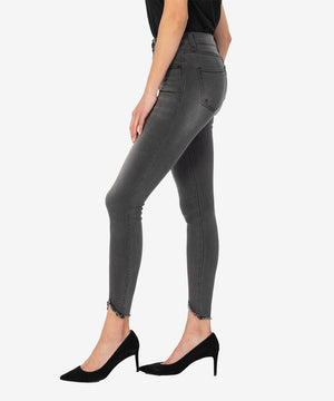 CONNIE HIGH RISE FAB AB SLIM FIT ANKLE SKINNY (ECO FRIENDLY - ENTICING WASH) - Eden Lifestyle