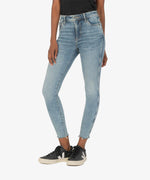 CONNIE HIGH RISE FAB AB SLIM FIT ANKLE SKINNY (BULBINELLA WASH) - Eden Lifestyle