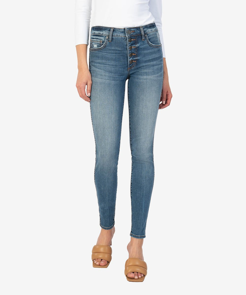 MIA HIGH RISE FAB AB SLIM FIT SKINNY (STUDIOUS WASH) DENIM - Eden Lifestyle