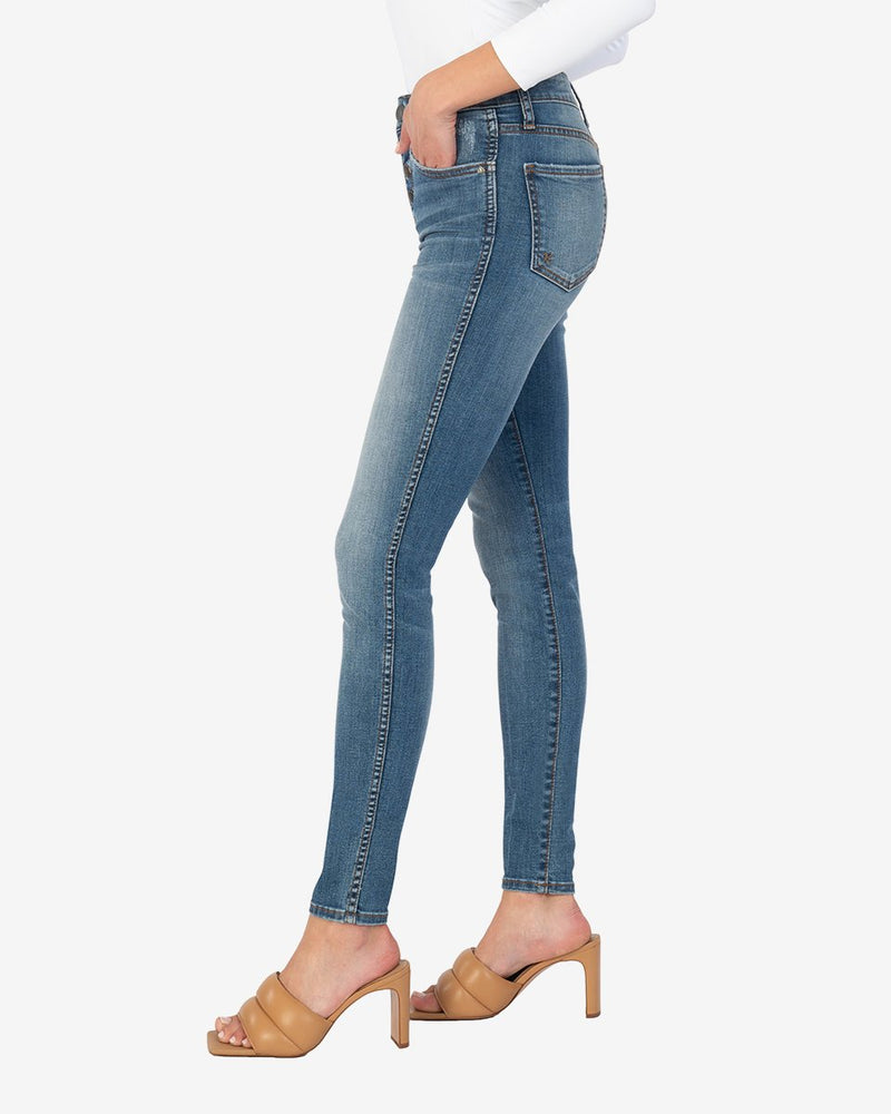 MIA HIGH RISE FAB AB SLIM FIT SKINNY (STUDIOUS WASH) DENIM - Eden Lifestyle