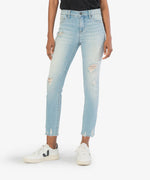 Kut From the Kloth REESE HIGH RISE FAB AB ANKLE STRAIGHT (CONCISE WASH) - Eden Lifestyle