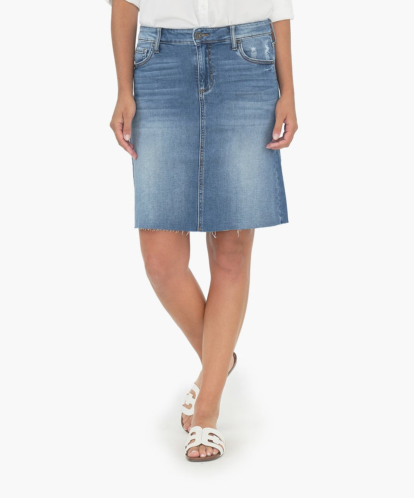 KUT from the Kloth, Women - Denim,  KUT from the Kloth - Melinda Skirt (Explorative Wash)