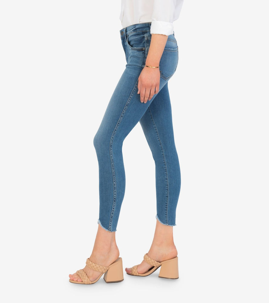 KUT from the Kloth Connie High Rise Fab Ab Ankle Skinny (Factor Wash) - Eden Lifestyle