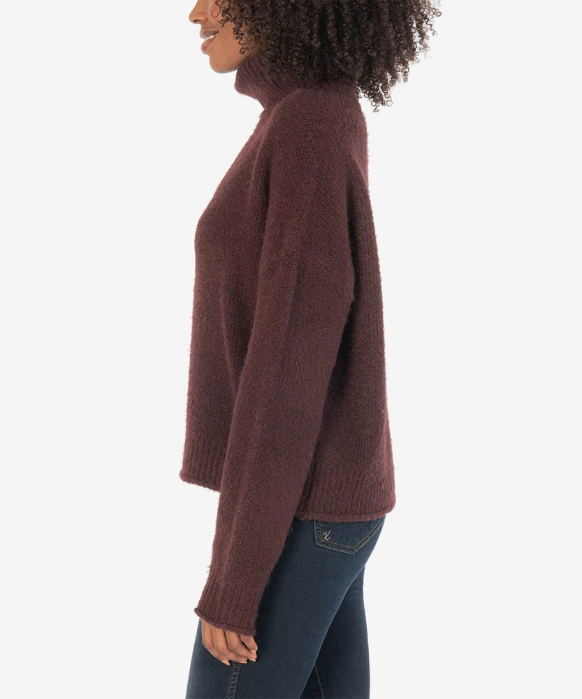 KUT from the Kloth Hailee Knit Sweater Wine - Eden Lifestyle