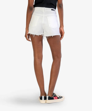 KUT from the Kloth Jane High Rise Long Short (WHITE) - Eden Lifestyle