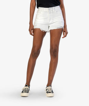 KUT from the Kloth Jane High Rise Long Short (WHITE) - Eden Lifestyle