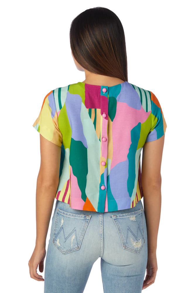 Katie Crop Top in Color Fields - Eden Lifestyle