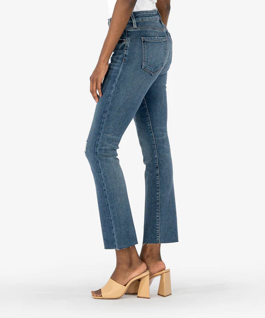 Kelsey High Rise Fab Ab Ankle Flare With Raw Hem (Reprieve Fabric, Shine Wash) - Eden Lifestyle