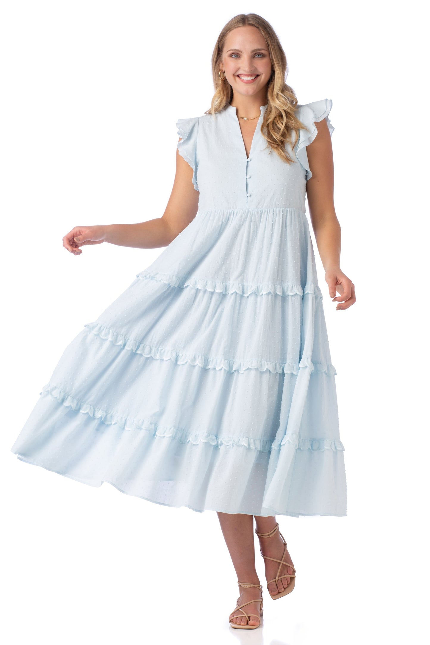 Kemble Dress in Breakers Blue - Eden Lifestyle