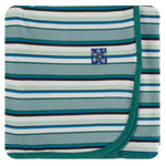 KicKee Pants, Baby - Blankets,  Kickee Pants - Print Swaddle Blanket - Multi Agriculture Stripe