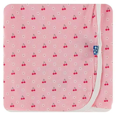 Kickee Pants - Print Swaddling Blanket in Lotus Cherries and Blossoms - Eden Lifestyle