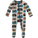 Kickee Pants Print Footie with Zipper in Mom's Camera - Eden Lifestyle