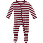 Kickee Pants Print Footie with Zipper in Playground Stripe - Eden Lifestyle