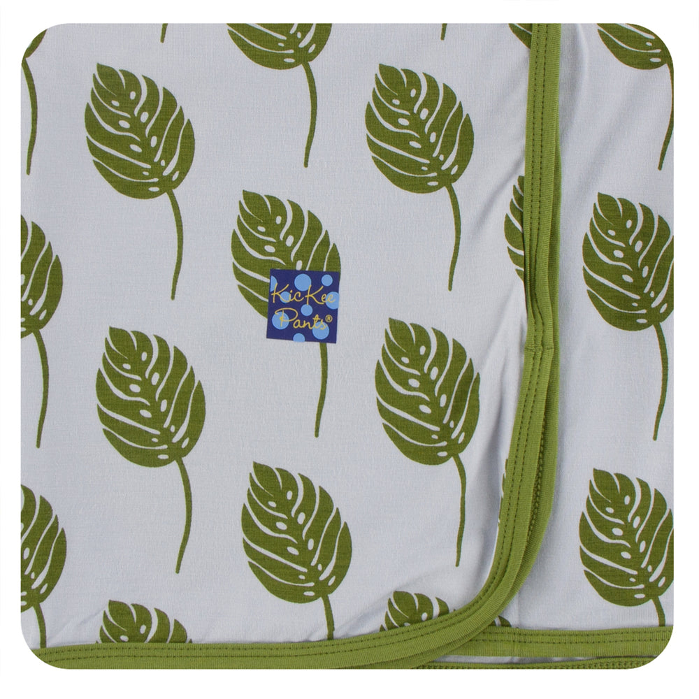 KicKee Pants, Baby - Blankets,  Kickee Pants - Print Swaddling Blanket - Dew Philodendron