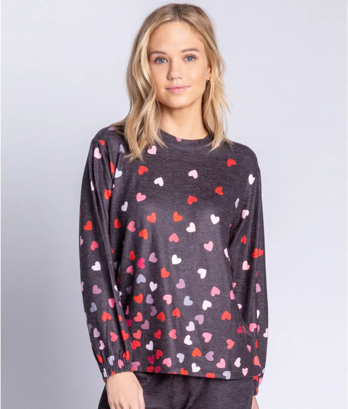 PJ Salvage Kiss Goodnight Long Sleeve Top and Short Set - Eden Lifestyle