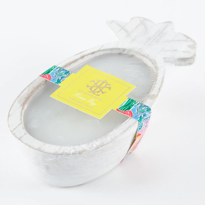 LEMON DROP - WHITEWASHED PINEAPPLE BOWL - Eden Lifestyle