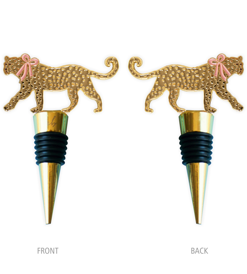 Clairebella, Home - Drinkware,  Leopard Wine Bottle Stopper