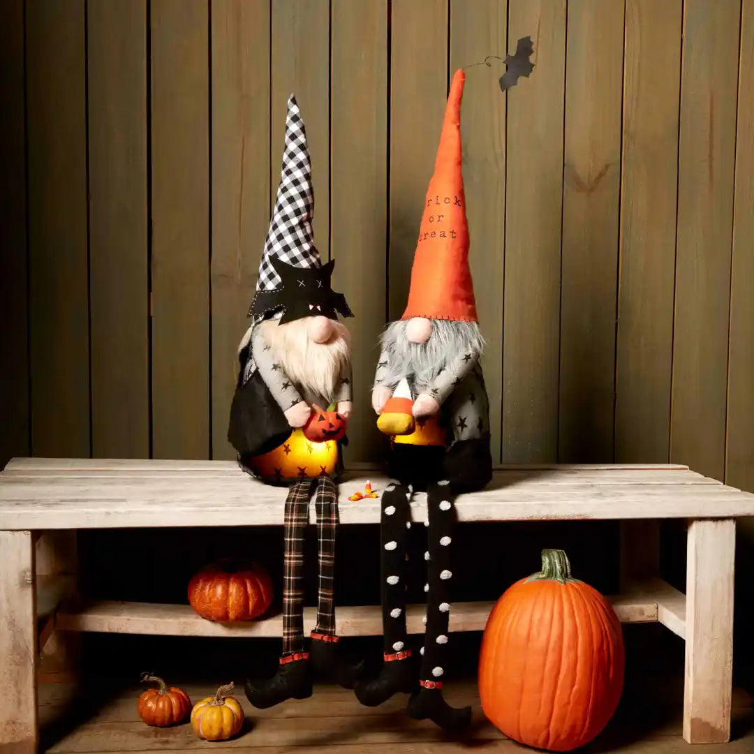 Mud Pie Light-Up Dangle Leg Trick or Treat Gnome - Eden Lifestyle
