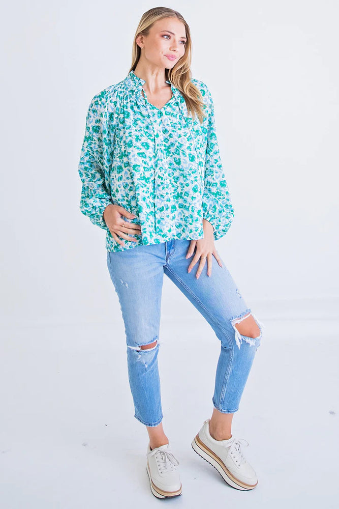 Leopard Abstract Long Sleeve Top - Eden Lifestyle