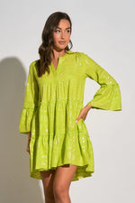 Lime Gold Arrow Print Dress - Eden Lifestyle