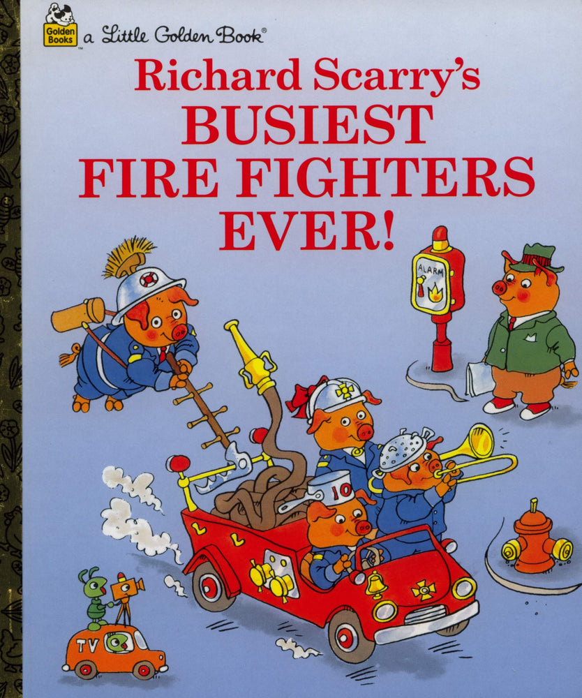 Little Golden Books, Books,  Little Golden Books -  Richard Scarry - Busiest Fire Fighter Ever