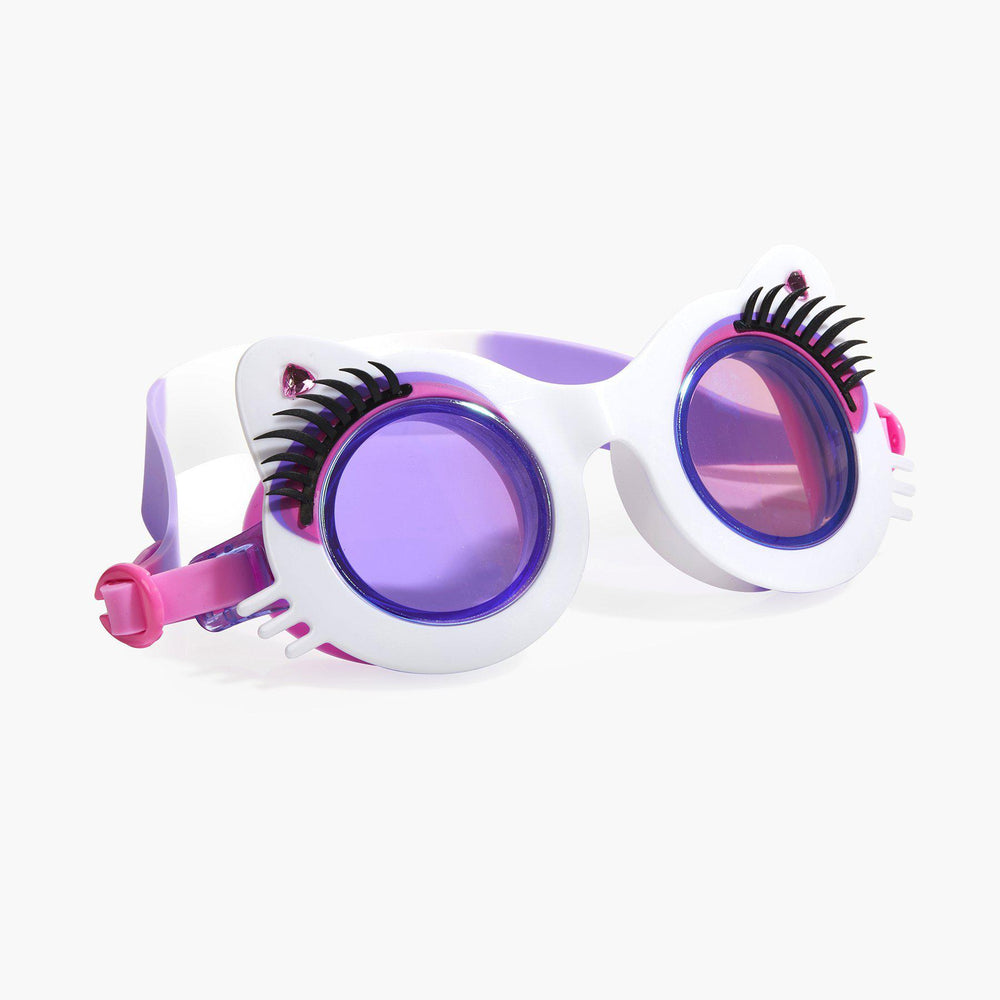 Bling2o, Girl - Swimwear,  Bling2o Pawdry Hepburn Swim Goggles - Whiskers White