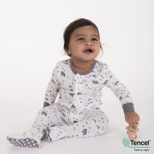 Magnificent Baby, Baby Boy Apparel - Pajamas,  Magnetic Me Tiny Tundra Modal Magnetic Footie