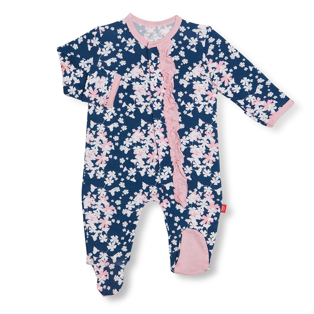 Magnificent Baby, Baby Girl Apparel - Pajamas,  Magnetic Me by Magnificent Baby Aberdeen Modal Magnetic Footie