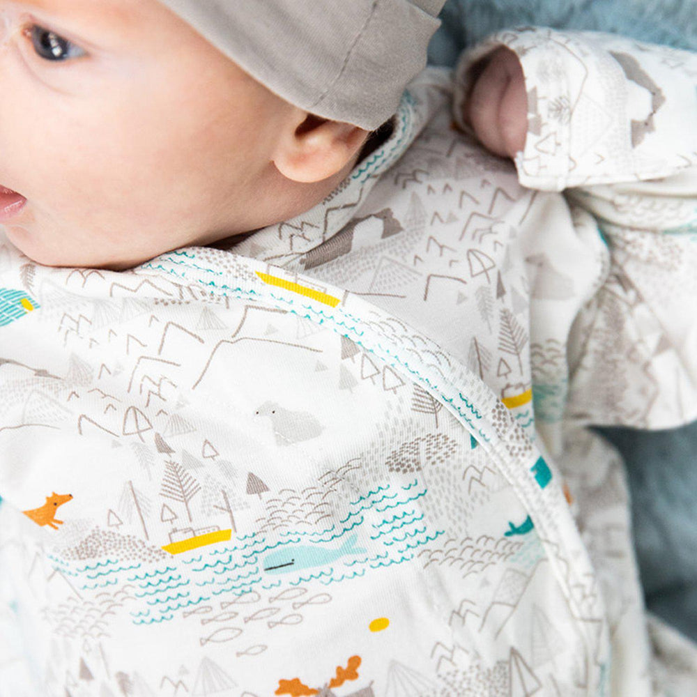 Magnetic Me by Magnificent Baby Big Sky Modal Magnetic Sack Gown & Hat Set - Eden Lifestyle