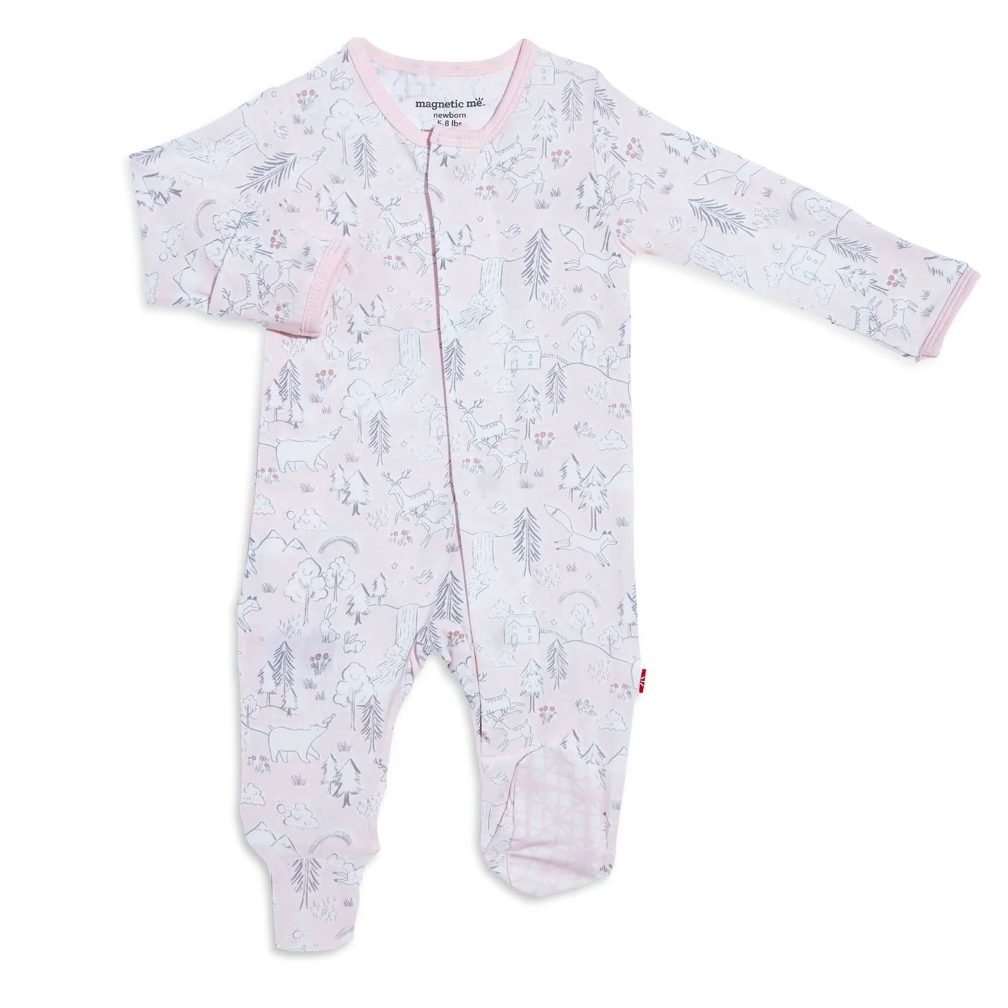 Magnetic Me by Magnificent Baby Blossom Hollow Modal Magnetic Footie - Eden Lifestyle