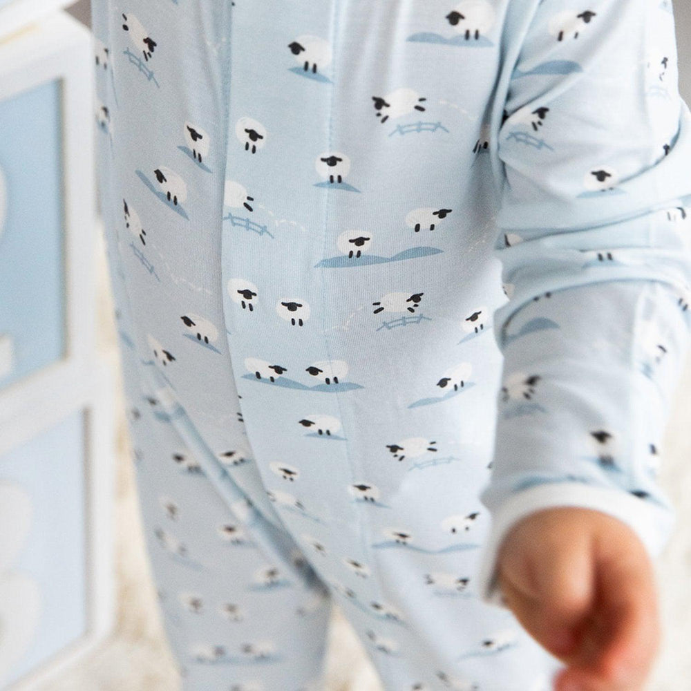 Magnetic Me by Magnificent Baby Blue Baa Baa Baby Modal Magnetic Footie - Eden Lifestyle