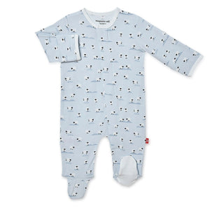 Magnetic Me by Magnificent Baby Blue Baa Baa Baby Modal Magnetic Footie - Eden Lifestyle