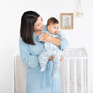 Magnetic Me by Magnificent Baby Blue Love You a Ton Modal Magnetic Footie - Eden Lifestyle