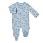 Magnetic Me by Magnificent Baby Blue Love You a Ton Modal Magnetic Footie - Eden Lifestyle