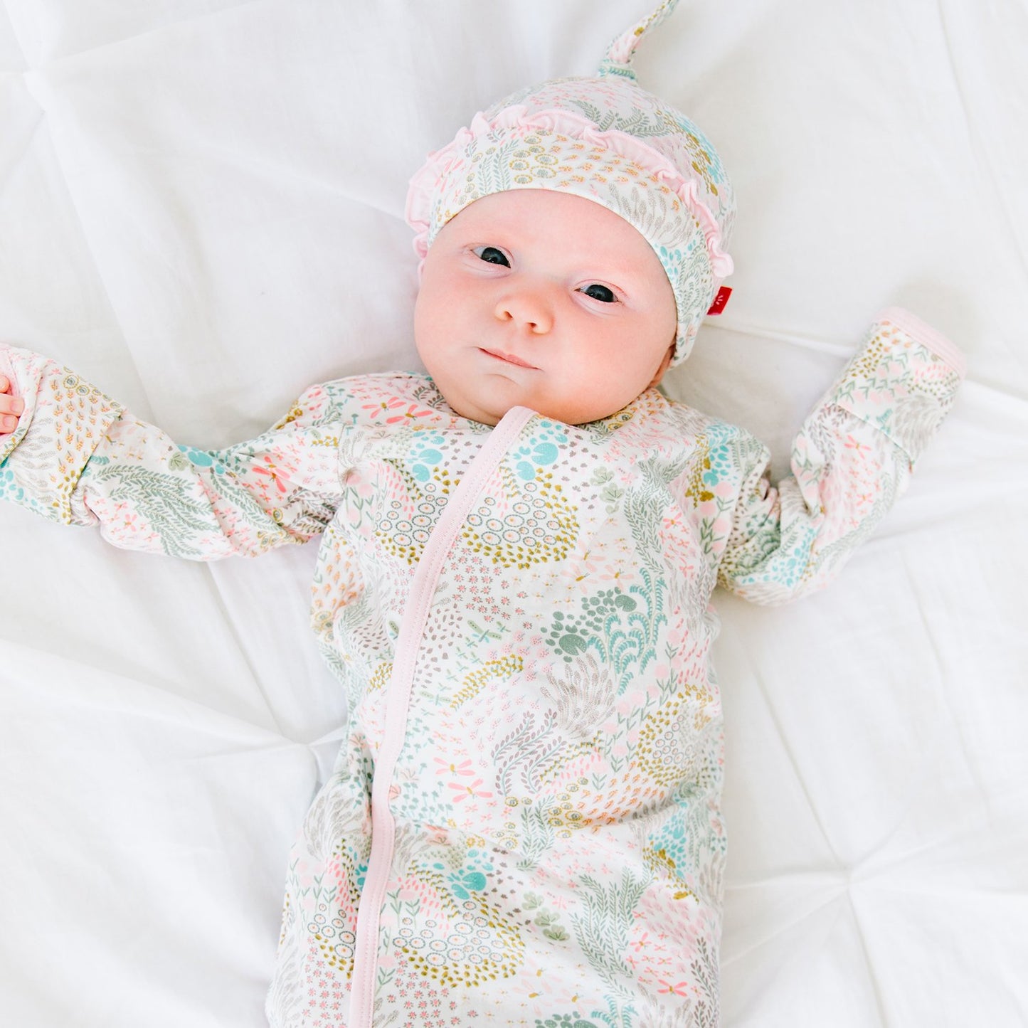 Magnetic Me by Magnificent Baby Coral Cay Modal Magnetic Gown & Hat Set - Eden Lifestyle