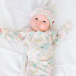 Magnetic Me by Magnificent Baby Coral Cay Modal Magnetic Gown & Hat Set - Eden Lifestyle
