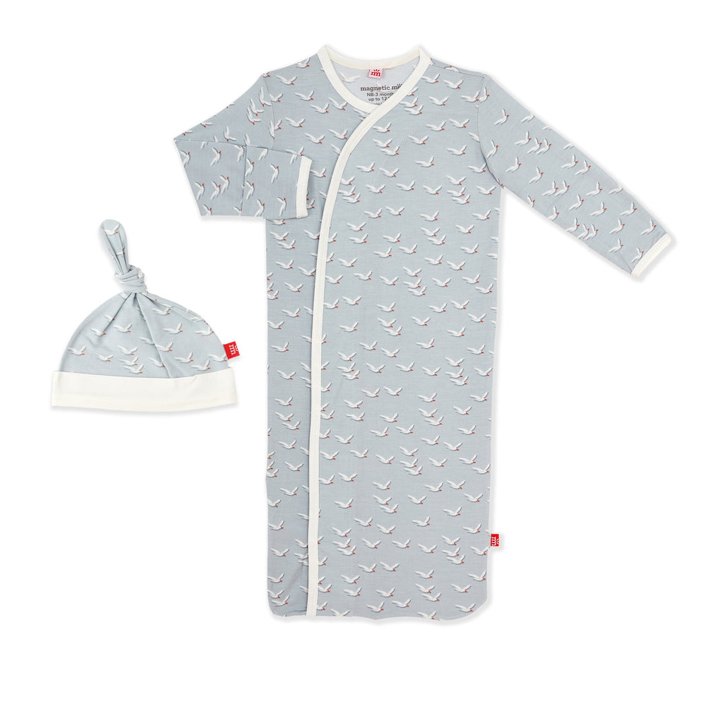 Magnetic Me by Magnificent Baby Fly Like a Seagull Modal Magnetic Gown & Hat - Eden Lifestyle