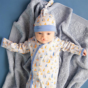 Magnetic Me by Magnificent Baby Good Vibe on the Tide Modal Magnetic Cozy Sleeper Gown + Hat Set - Eden Lifestyle