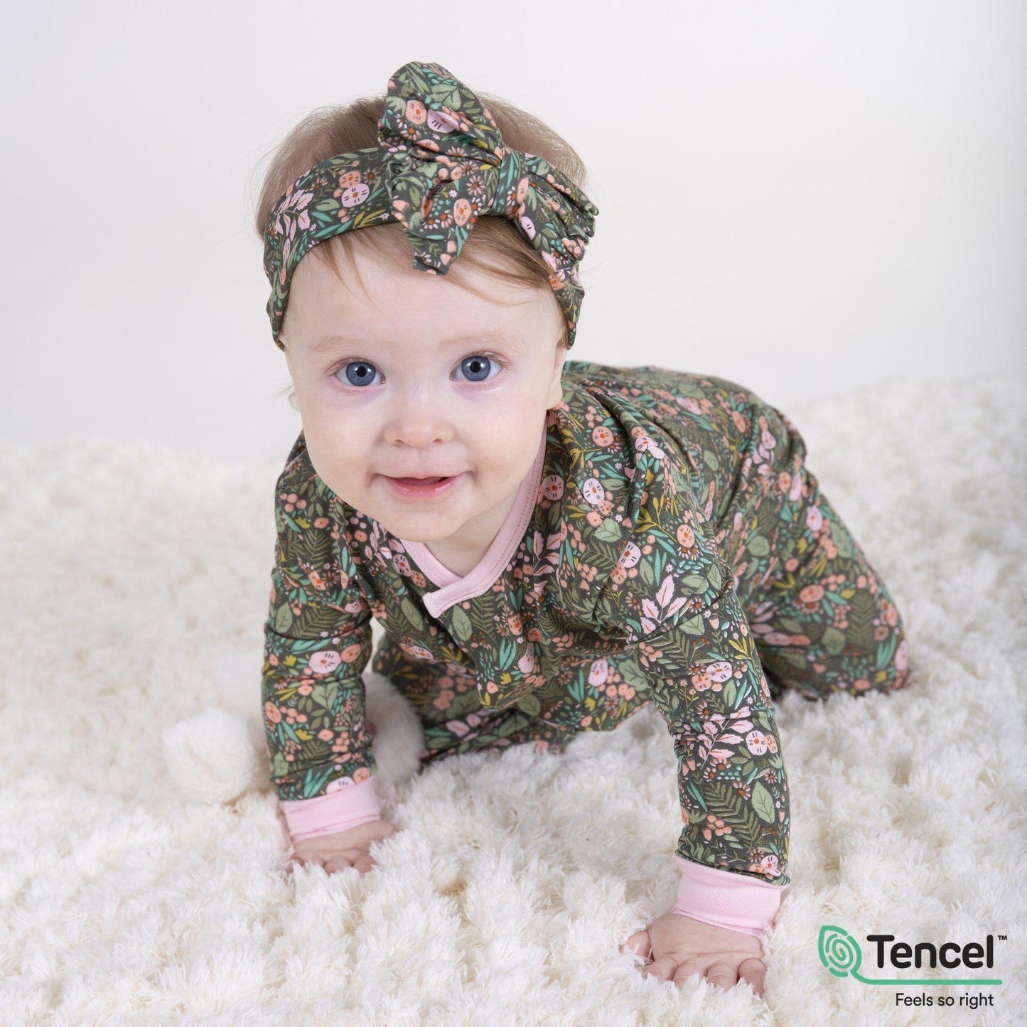Magnificent Baby, Baby Girl Apparel - Pajamas,  Magnetic Me by Magnificent Baby Harlow Modal Magnetic Footie