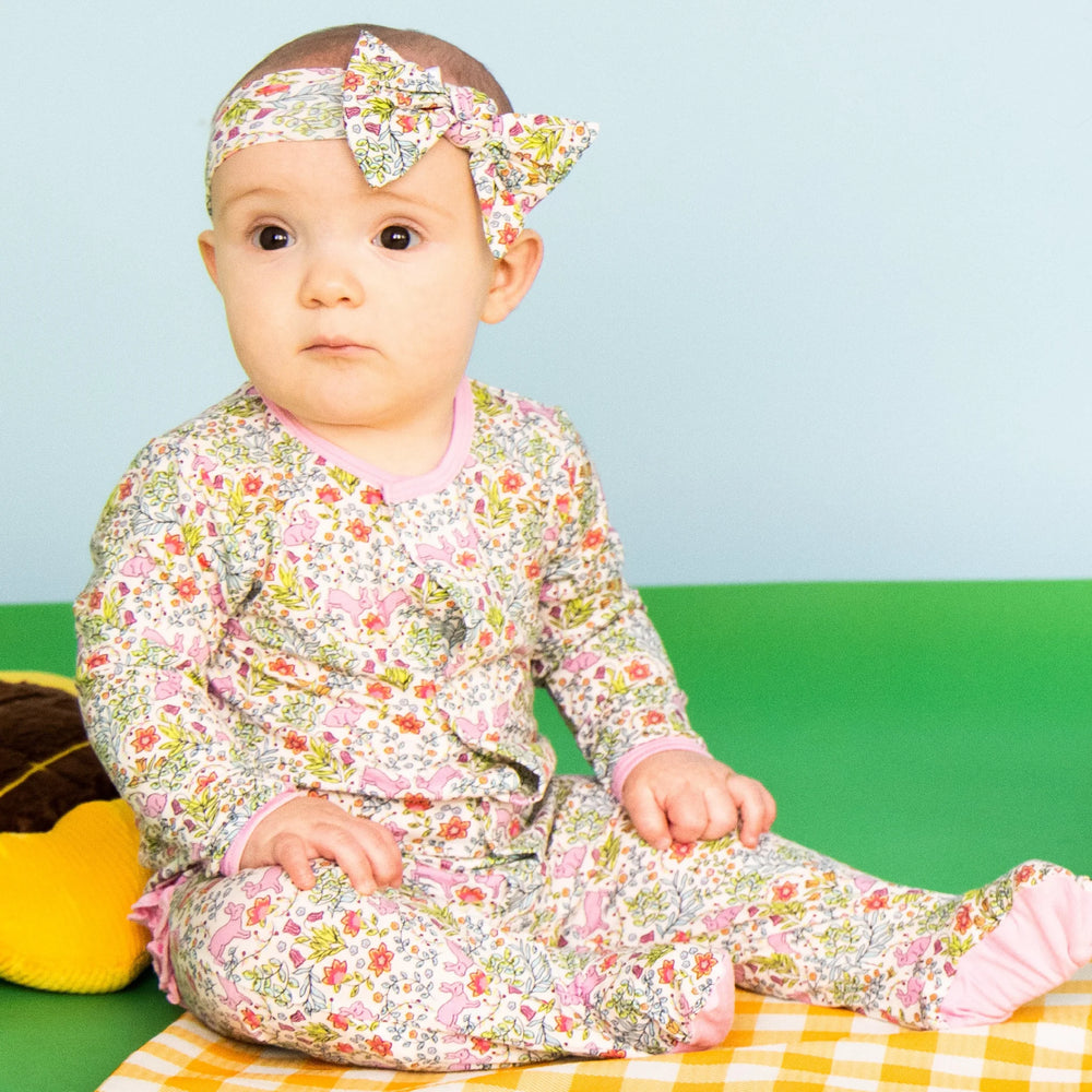 Magnetic Me by Magnificent Baby Hip Hop Modal Ruffle Magnetic Footie - Eden Lifestyle