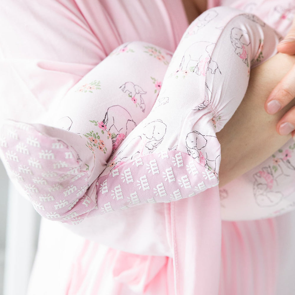 Magnetic Me by Magnificent Baby Pink Love You a Ton Modal Magnetic Footie - Eden Lifestyle