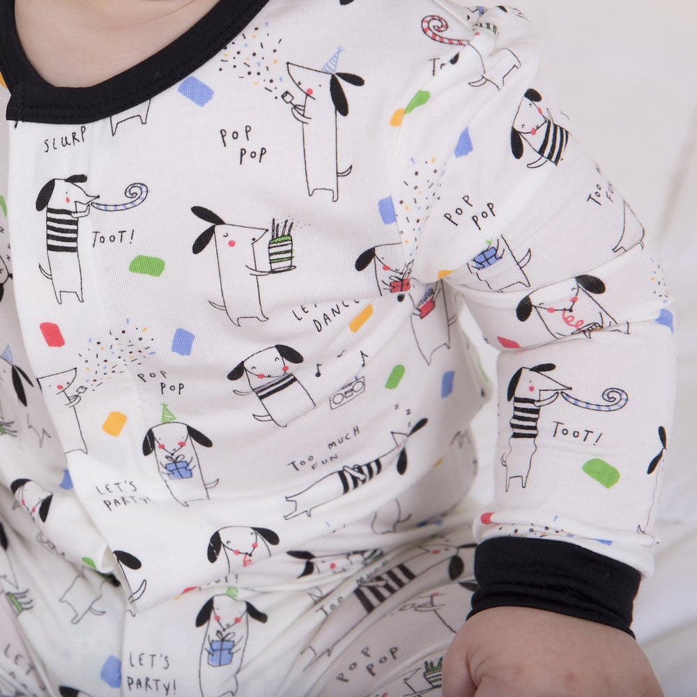 Magnificent Baby, Baby Boy Apparel - Pajamas,  Magnetic Me by Magnificent Baby Raise the Woof Magnetic Footie