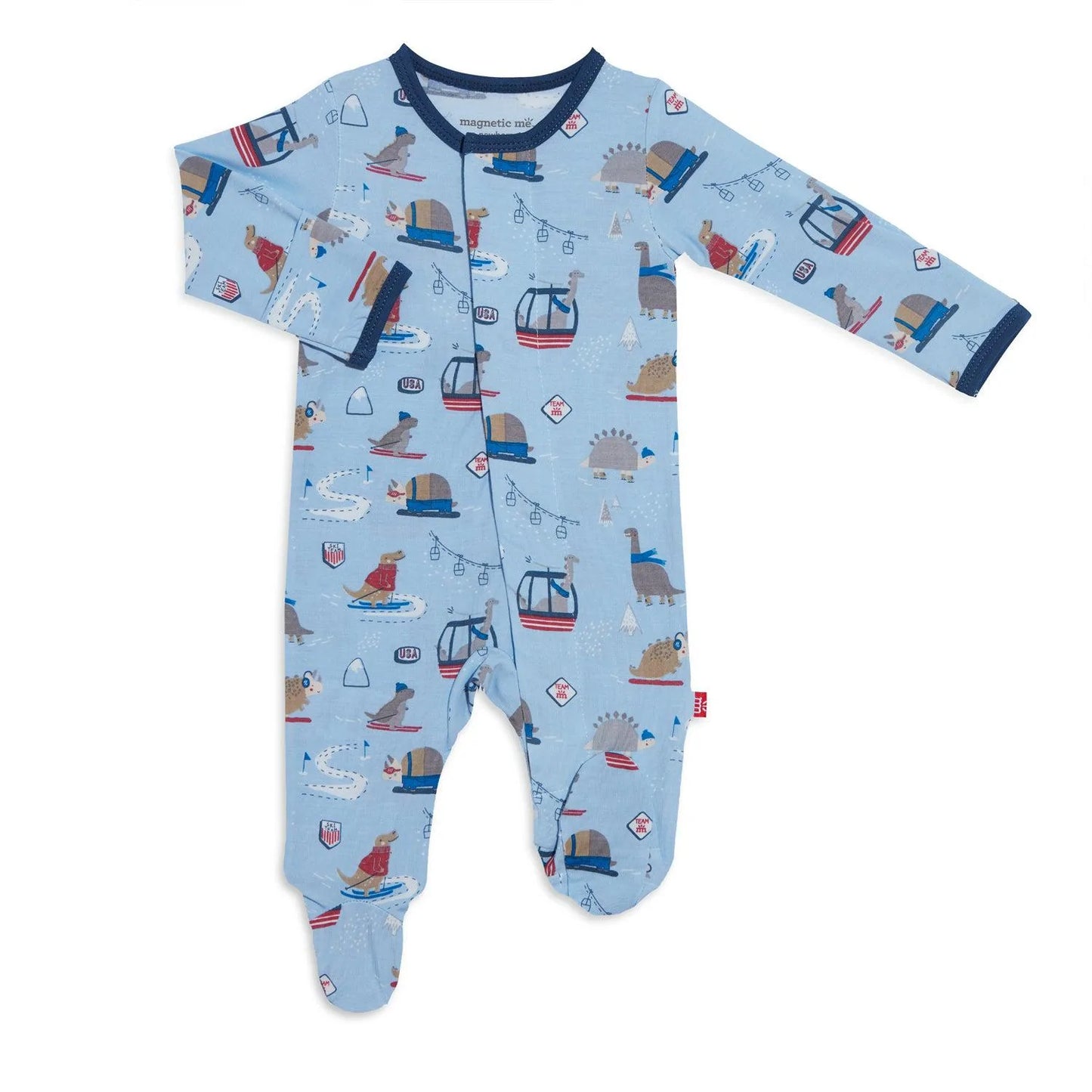 Magnetic Me by Magnificent Baby Ski Rex Modal Magnetic Footie - Eden Lifestyle
