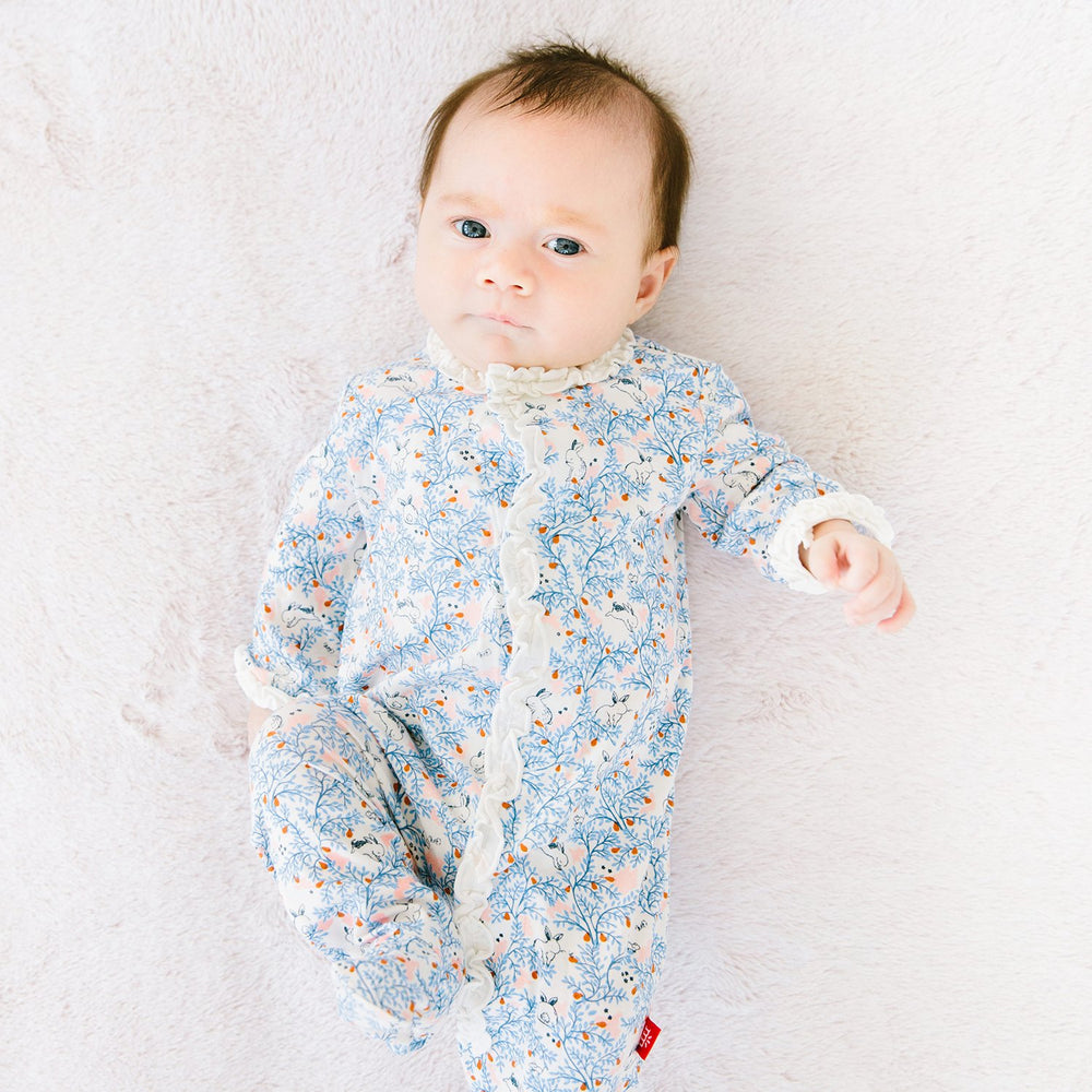 Magnetic Me by Magnificent Baby Somebunny Floral Model Magnetic Footie - Eden Lifestyle
