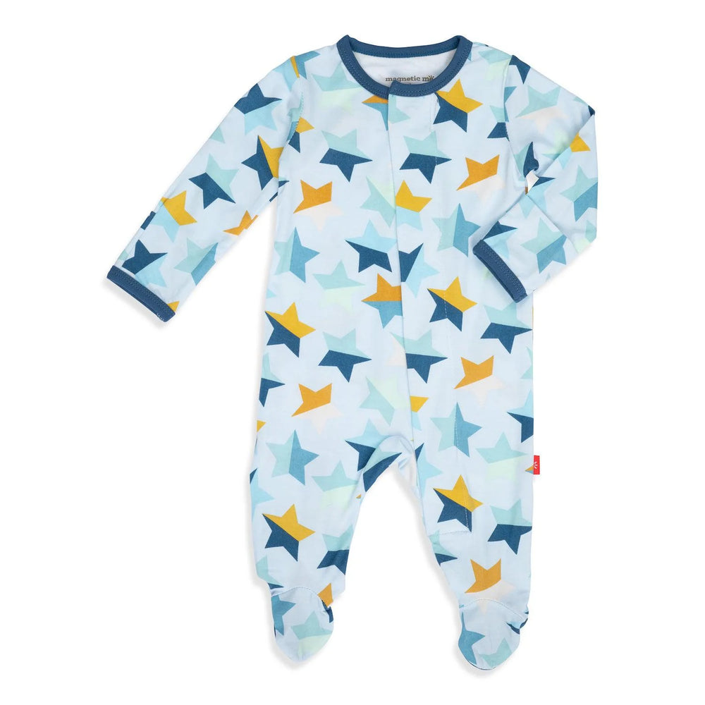Magnetic Me by Magnificent Baby Starstruck Modal Magnetic Footie Blue - Eden Lifestyle