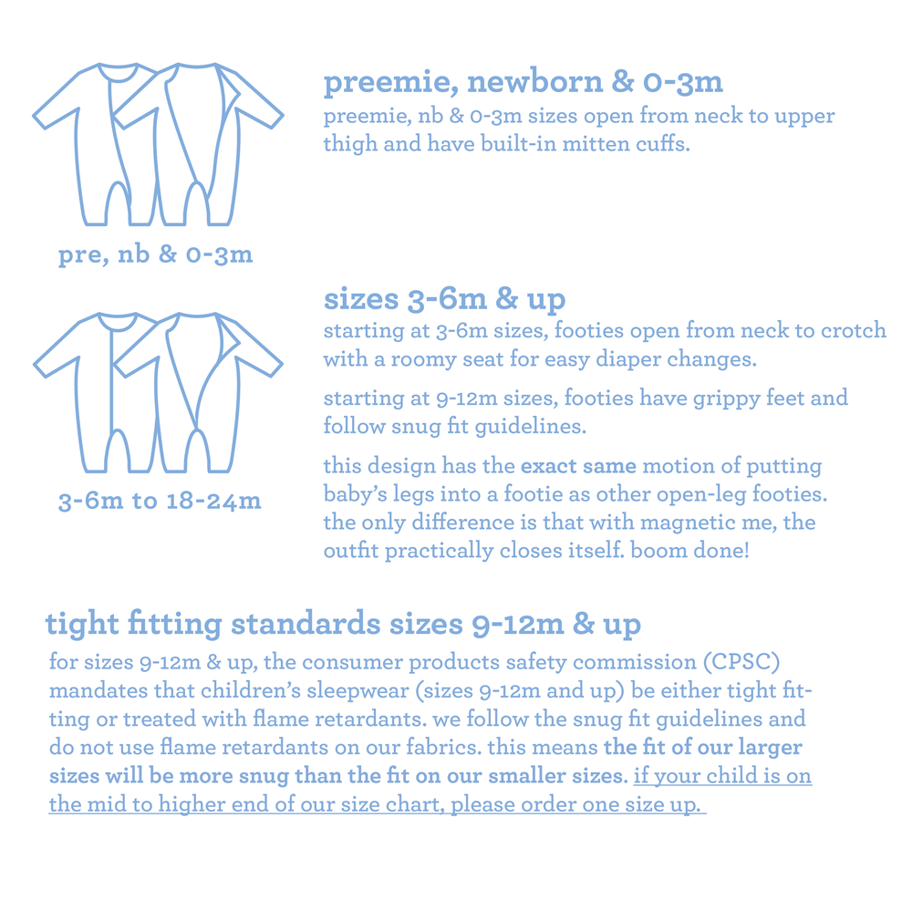 Magnetic Me by Magnificent Baby Twirls & Swirls Modal Magnetic Footie - Eden Lifestyle