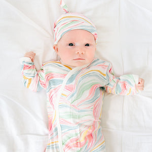 Magnetic Me by Magnificent Baby Twirls & Swirls Modal Magnetic Sack Gown Set - Eden Lifestyle
