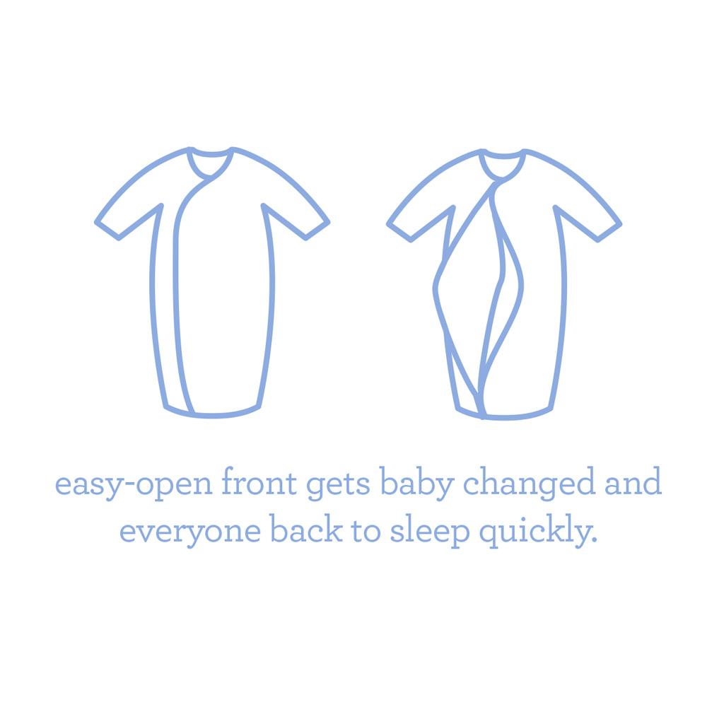 Magnificent Baby, Baby Boy Apparel - Pajamas,  Magnetic Me by Magnificent Baby Blue Taj Express Modal Magnetic Gown & Hat Set