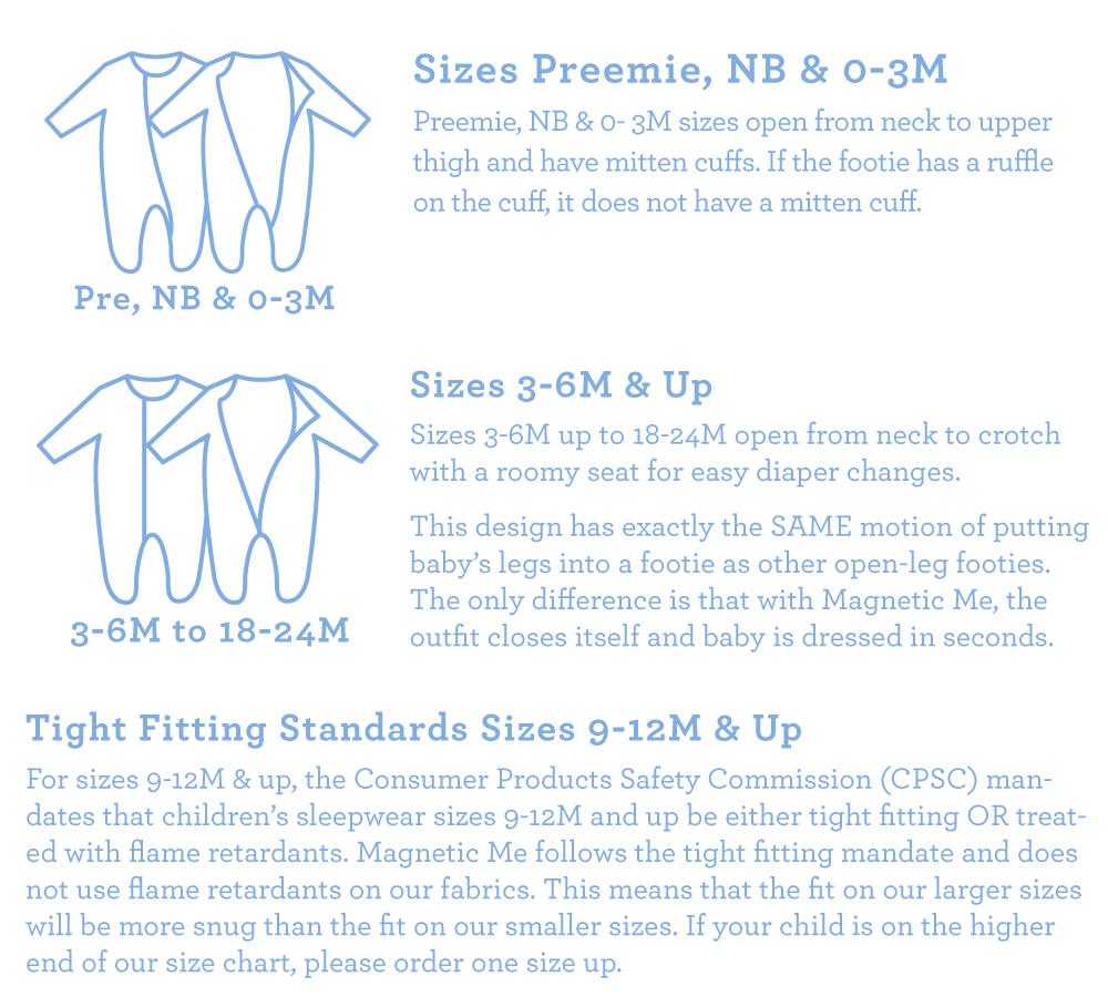 Magnificent Baby, Baby Boy Apparel - Pajamas,  Magnetic Me by Magnificent Baby Blue Taj Express Model Magnetic Footie