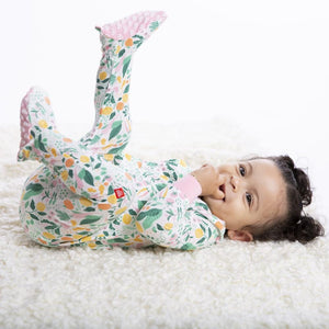 Magnificent Baby, Baby Girl Apparel - Pajamas,  Magnetic Me by Magnificent Baby Lemon Verbena Modal Magnetic Footie